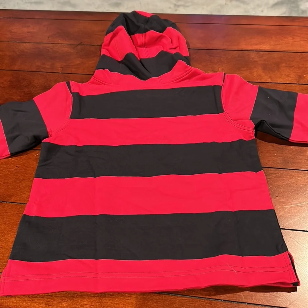 NWT Gymboree Shark Reef Red Navy Striped Hoodie Size 3